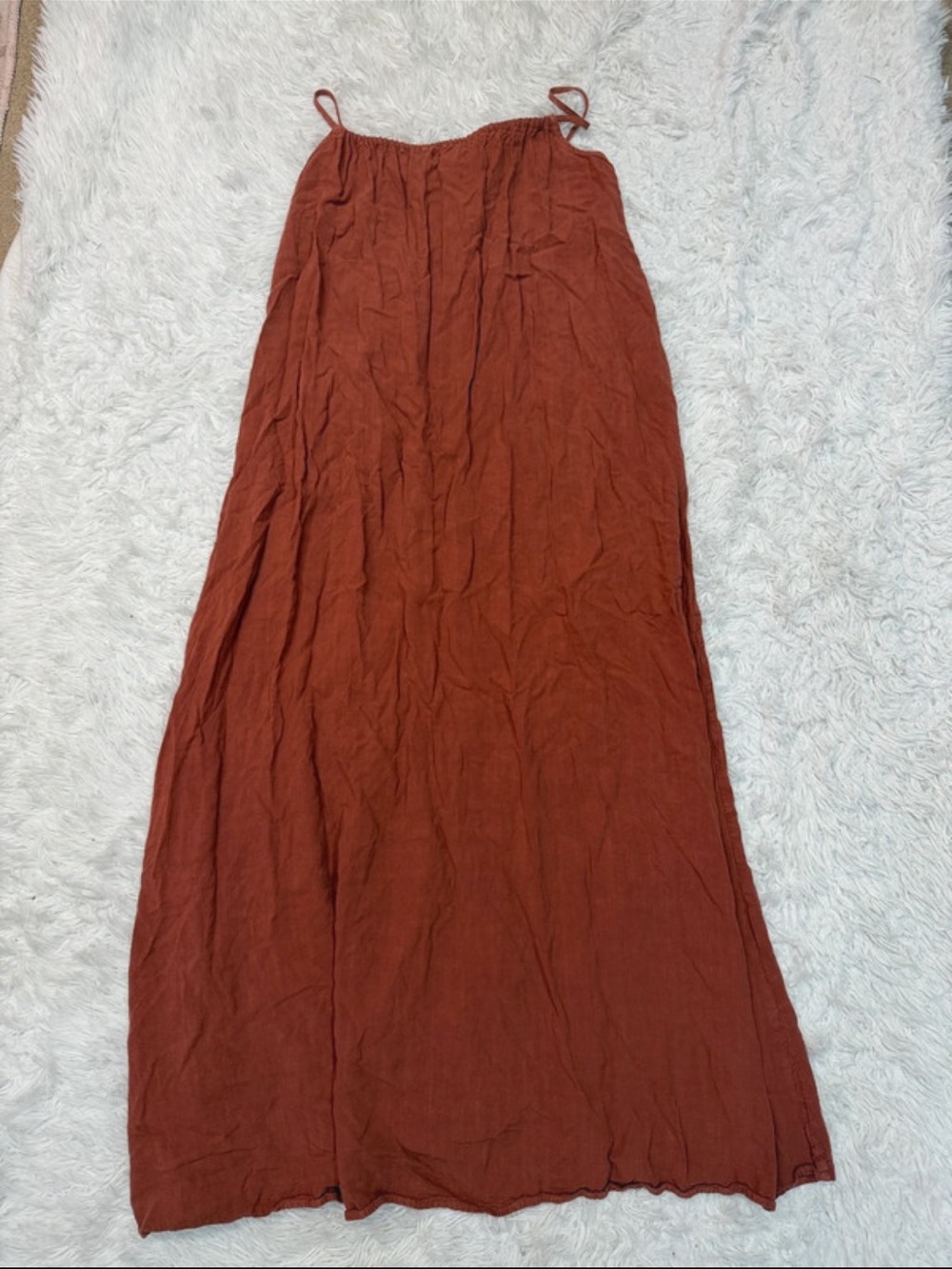 Natural life Rust Brown Maxi dress with Adjustable Straps